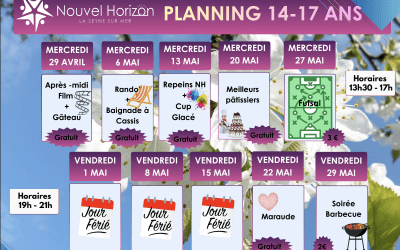 📅 Le groupe PEP’S dévoile son planning d’activités pour les 14-17 ans