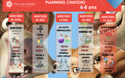 📅 Planning des Chatons (6-8 ans) – Avril / Mai 2026